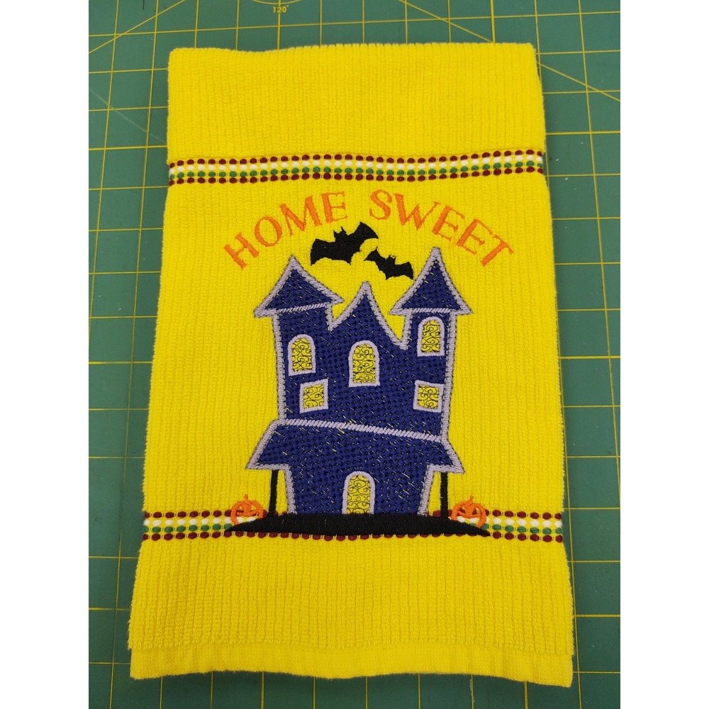 Home Sweet House Vintage Retro Design Halloween Fall Bar Tea Kitchen Towe